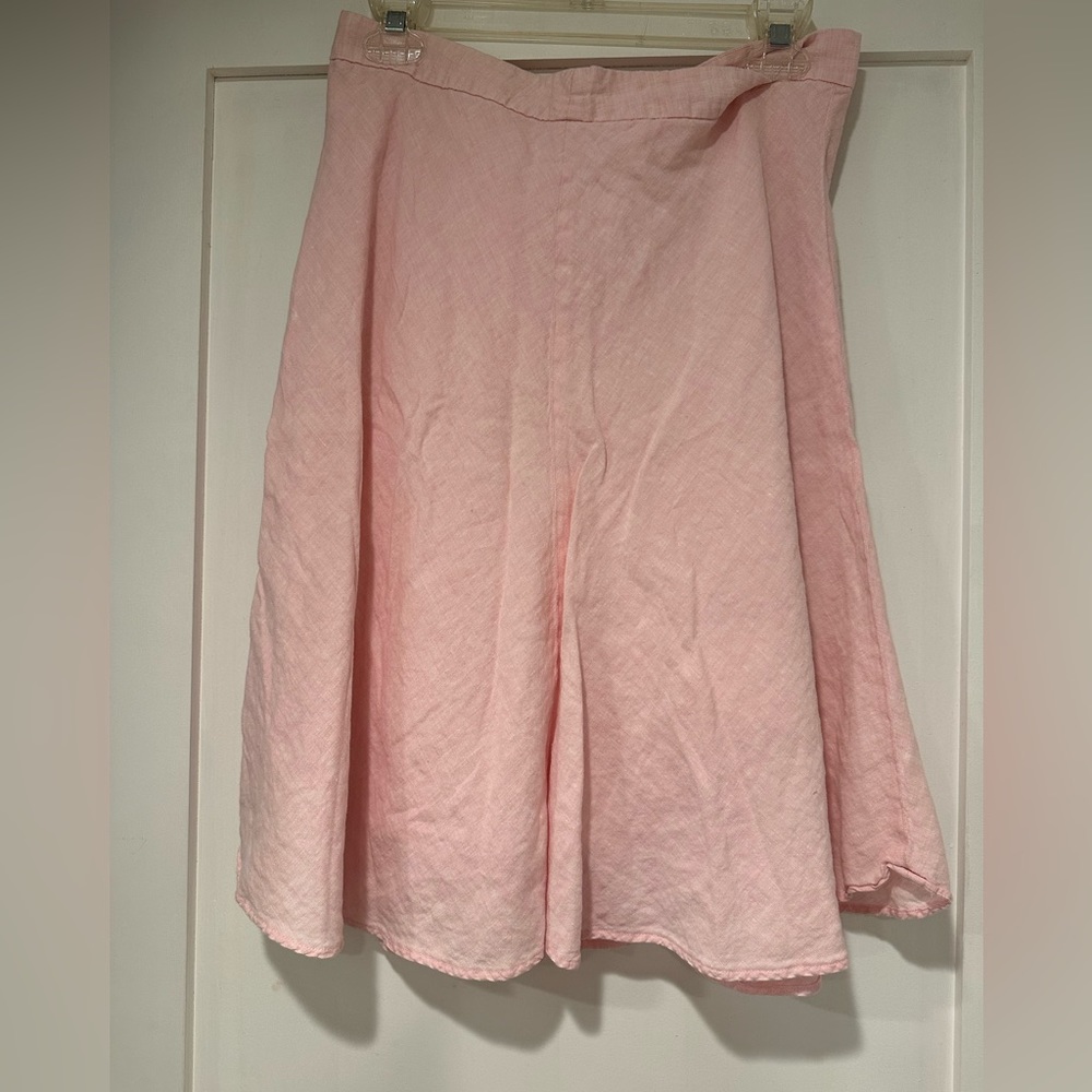 Beautiful light pink linen skirt - size 8 Banana Republic